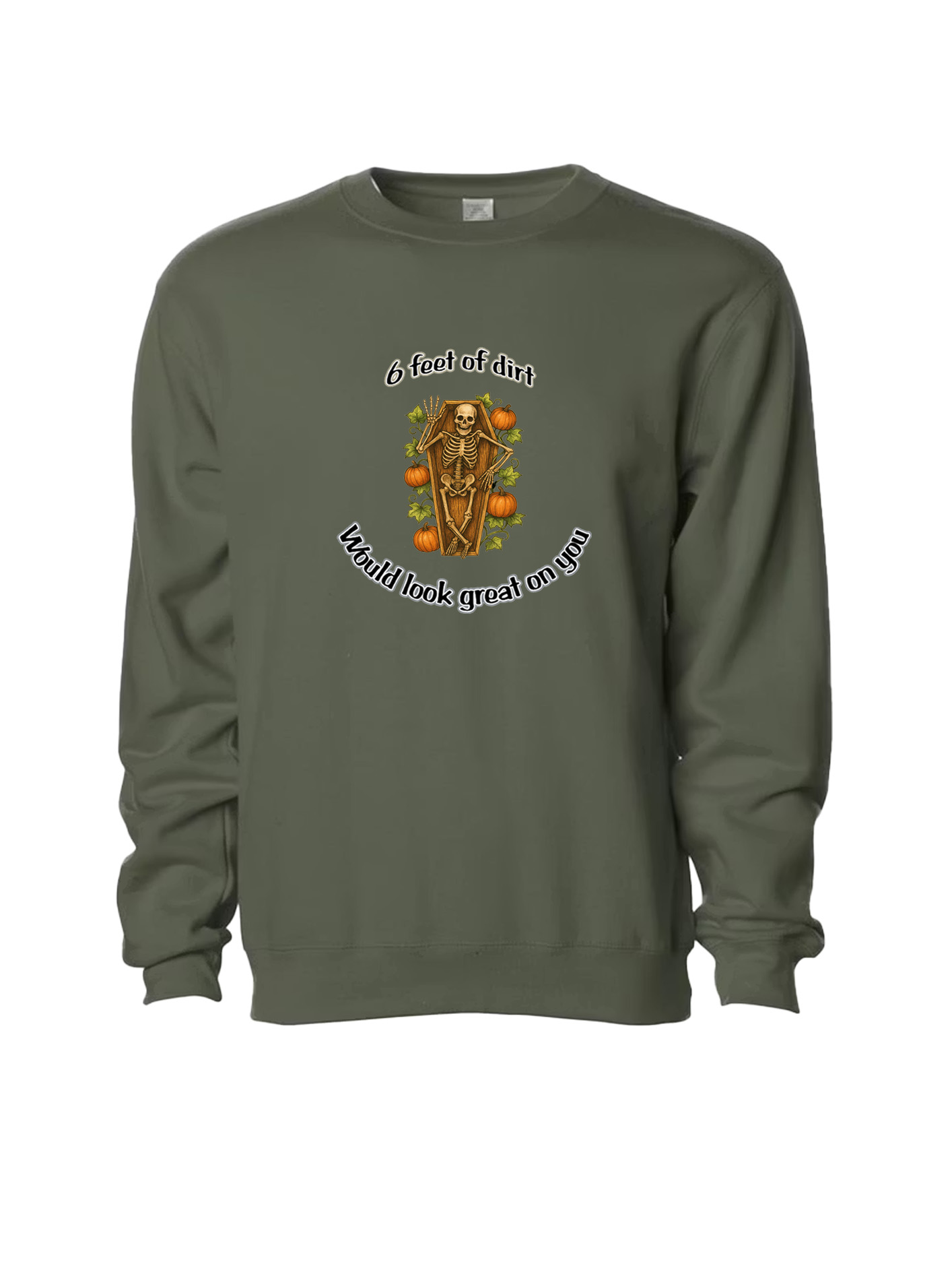 Independent Trading Midweight Crewneck Sweatshirt - 6 Ft. of Dirt - Image 3