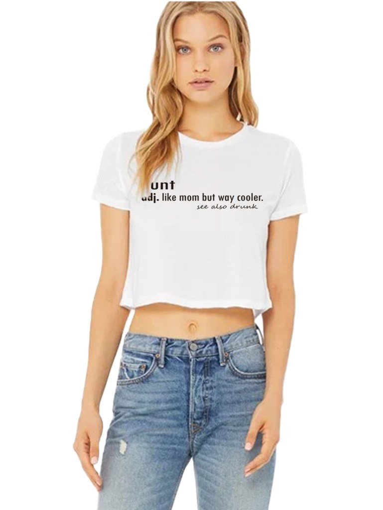Bella & Canvas Women's Flowy Cropped Tee - Dictionary Aunt