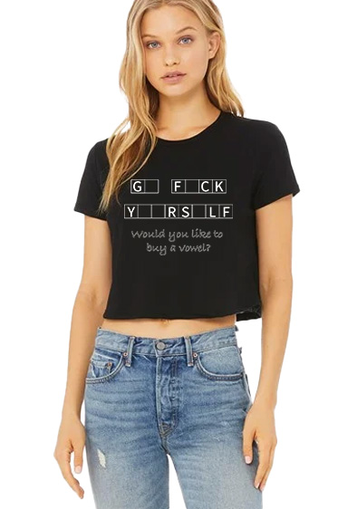 Bella & Canvas Women's Flowy Cropped Tee - F#ck YourSelf