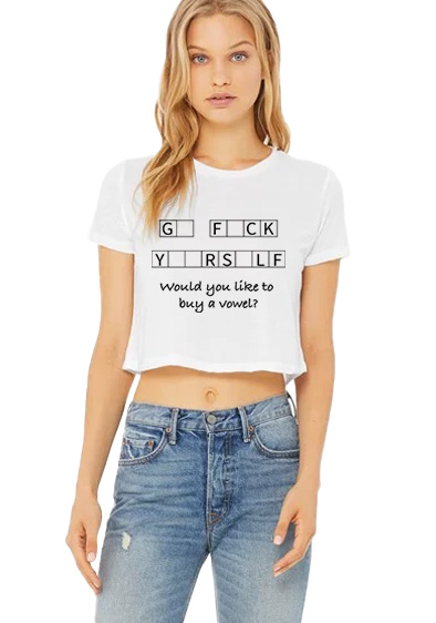 Bella & Canvas Women's Flowy Cropped Tee - F#ck YourSelf