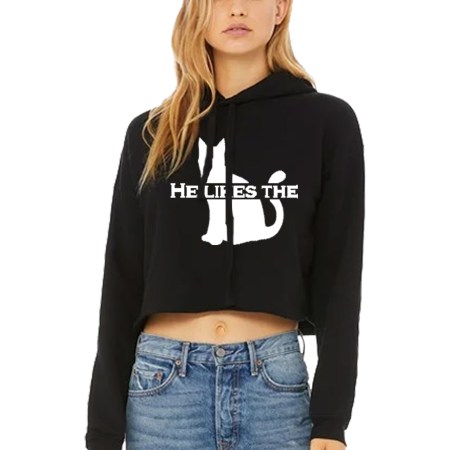 Bella + Canvas Women's Cropped Fleece Hoodie - Kitty
