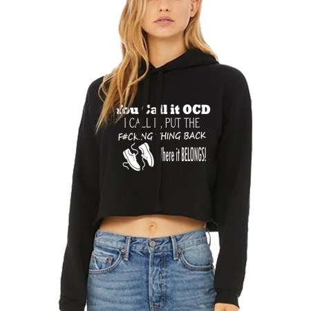Bella + Canvas Women's Cropped Fleece Hoodie - OCD