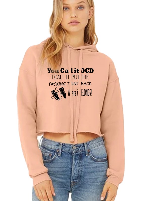 Bella + Canvas Women's Cropped Fleece Hoodie - OCD