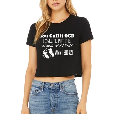 Bella & Canvas Women's Flowy Cropped Tee - OCD