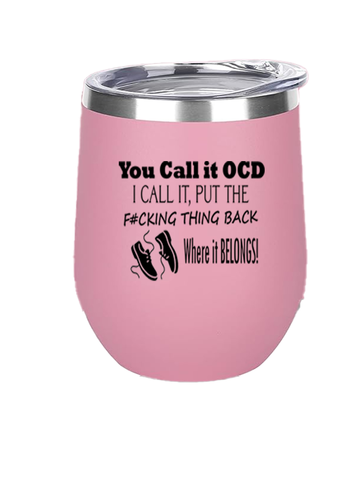 12oz Stainless Steel Wine Tumbler - OCD - Image 3