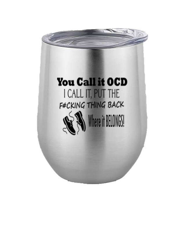 12oz Stainless Steel Wine Tumbler - OCD