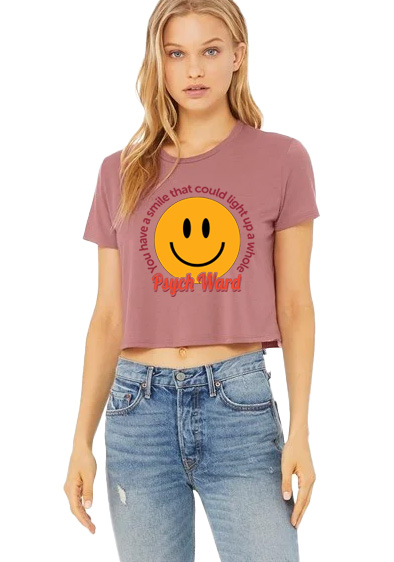Bella & Canvas Women's Flowy Cropped Tee - Psych Ward