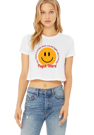 Bella & Canvas Women's Flowy Cropped Tee - Psych Ward