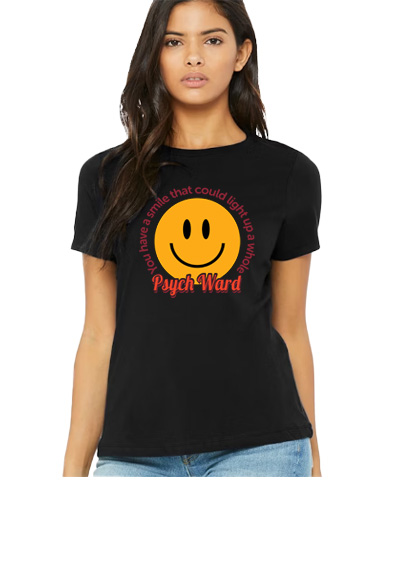 Bella + Canvas Ladies Relaxed Jersey Short Sleeve Tee - Psych Ward