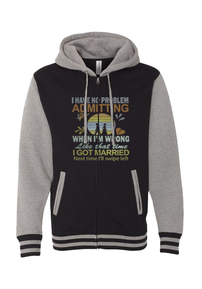 Independent Trading Unisex Varsity Full-Zip Hoodie - Swipe Left