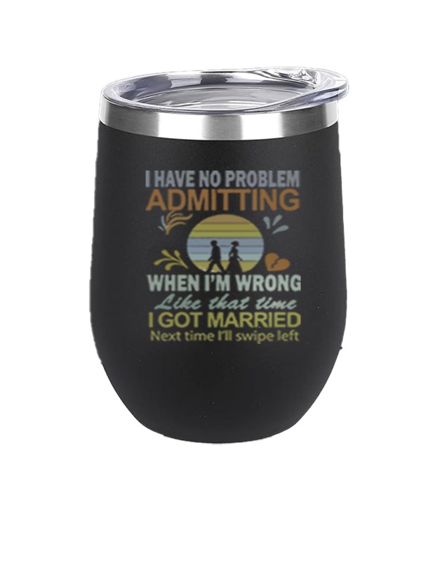 12oz Stainless Steel Wine Tumbler - Swipe Left