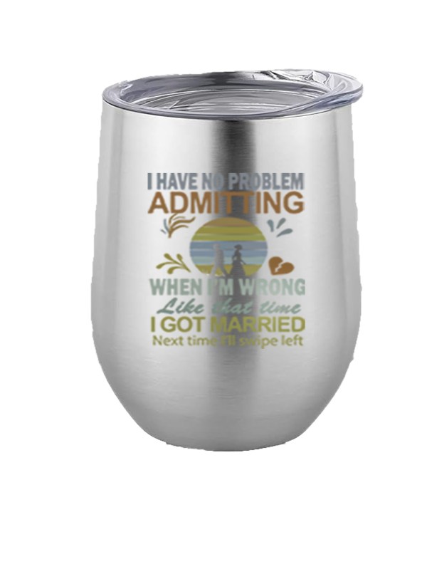 12oz Stainless Steel Wine Tumbler - Swipe Left