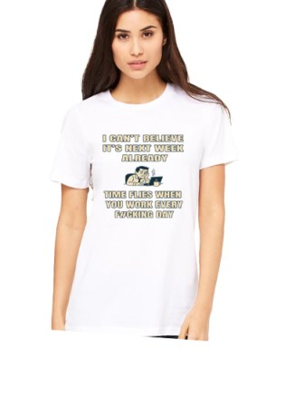 Bella + Canvas Ladies Relaxed Jersey Short Sleeve Tee - Time Flies