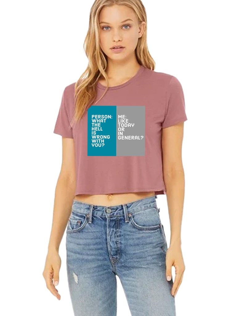 Bella & Canvas Women's Flowy Cropped Tee - What's Wrong