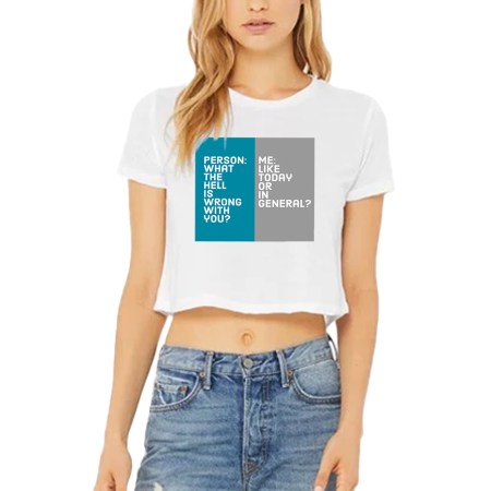 Bella & Canvas Women's Flowy Cropped Tee - What's Wrong