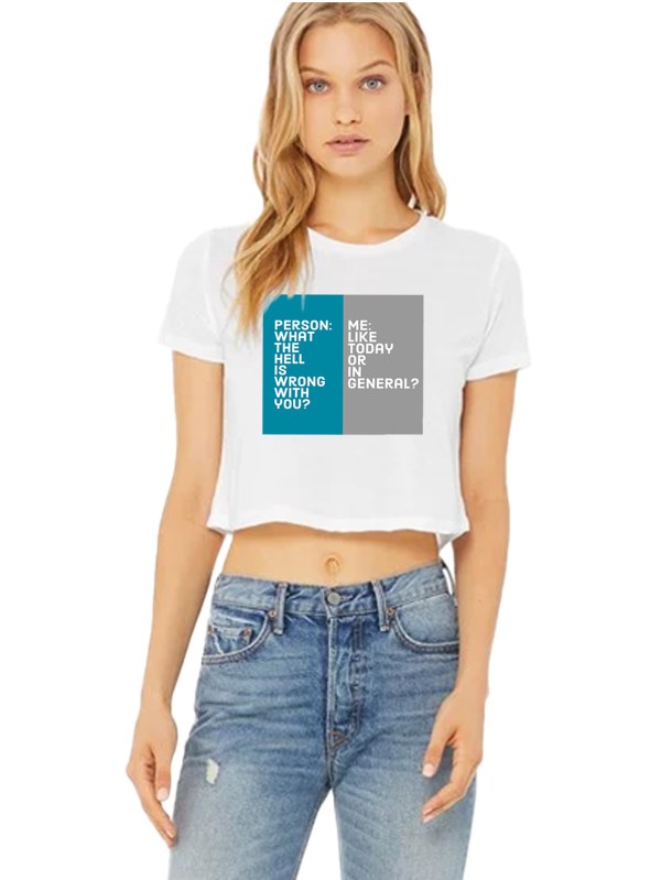 Bella & Canvas Women's Flowy Cropped Tee - What's Wrong