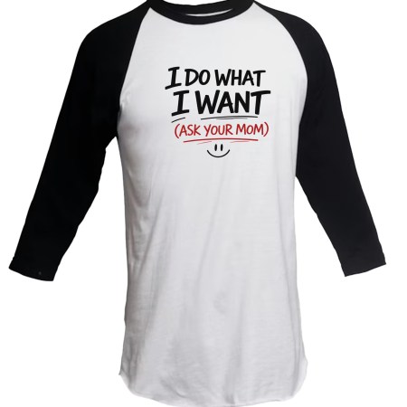 Unisex Fine Jersey Raglan Tee - Ask Your Mom