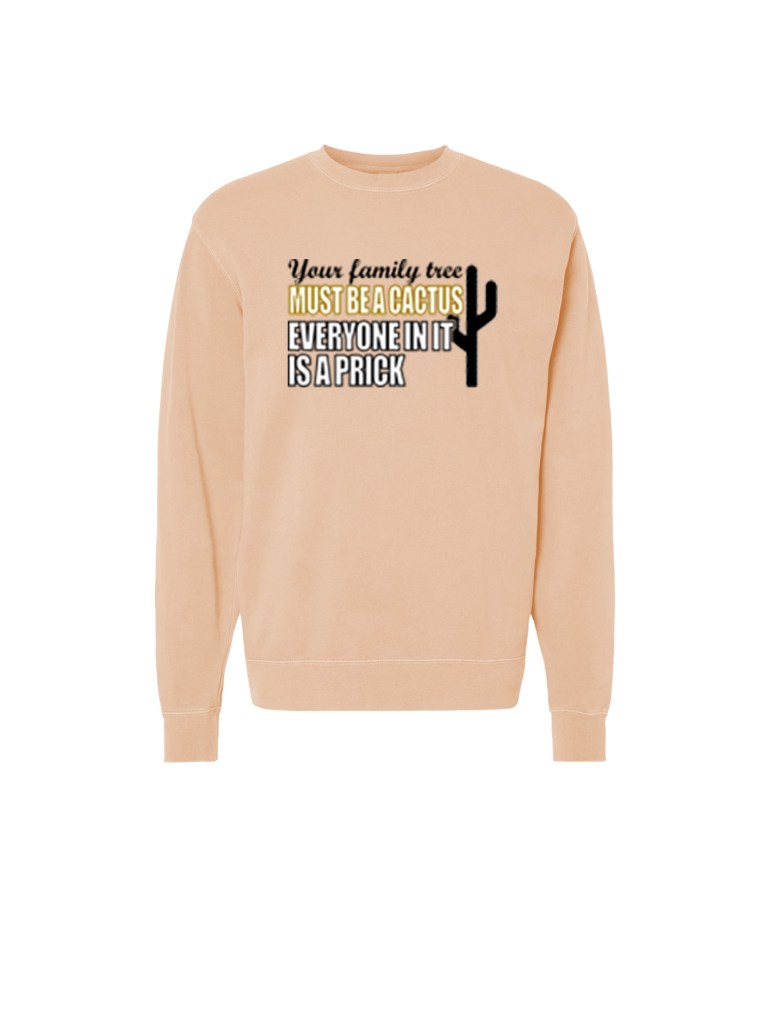 Unisex Pigment Dyed Crew Neck - Cactus Prick
