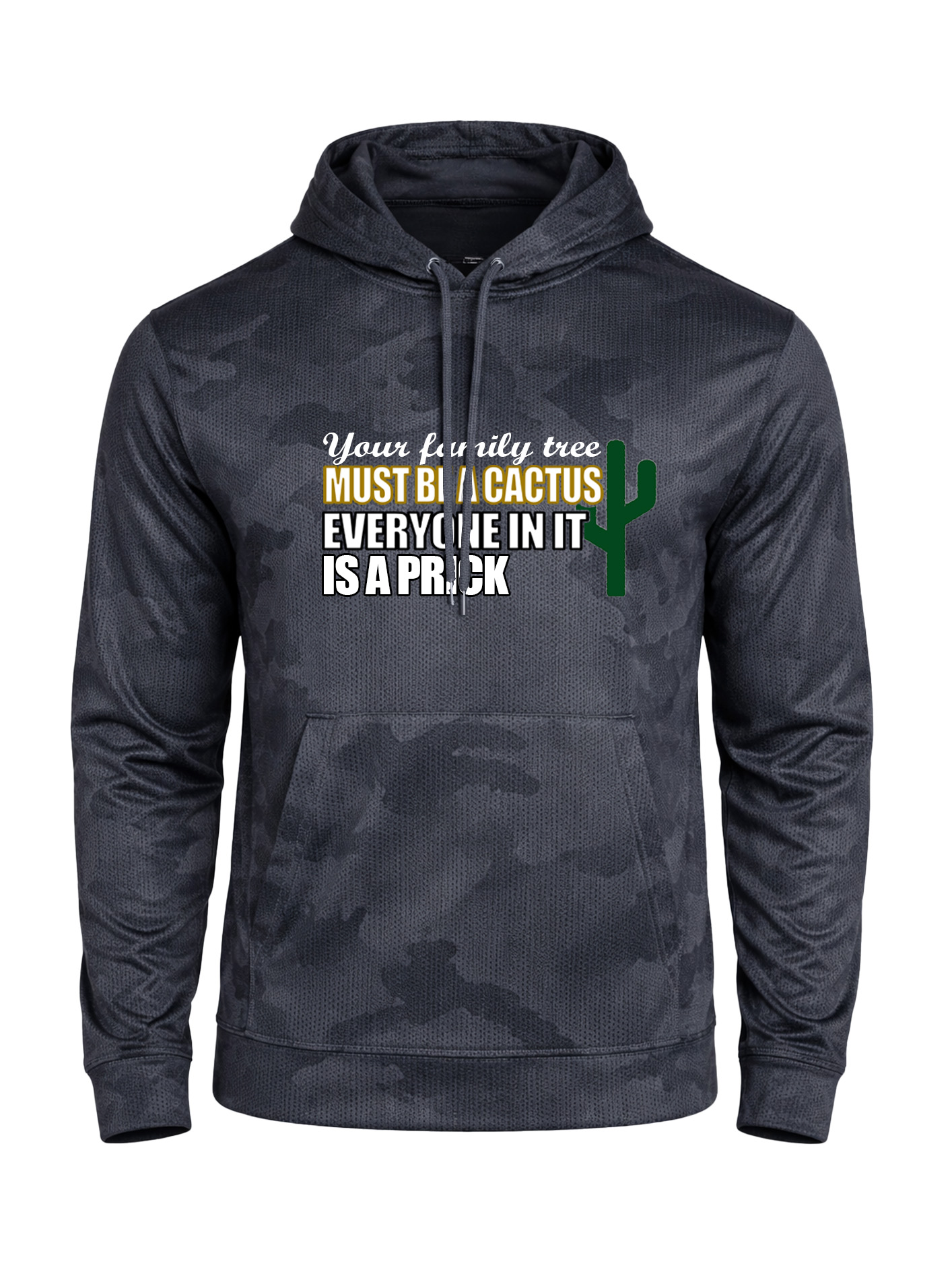 CamoHex Fleece Hooded Pullover - Cactus Prick - Image 4