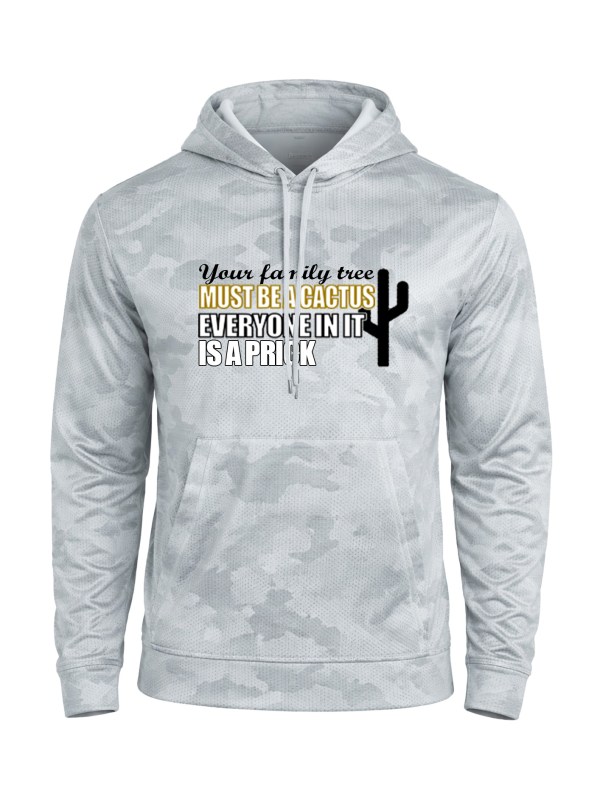 CamoHex Fleece Hooded Pullover - Cactus Prick