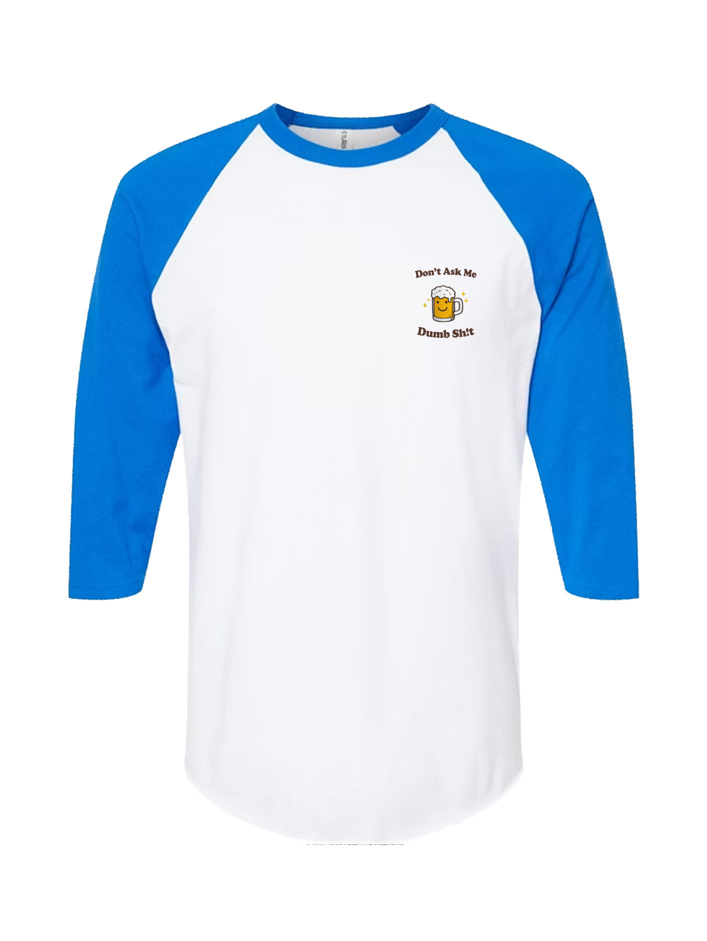 Unisex Fine Jersey Raglan Tee - Dumb Sh!t - Image 6