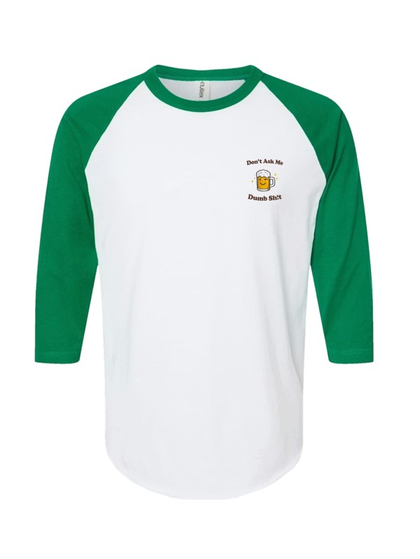 Unisex Fine Jersey Raglan Tee - Dumb Sh!t
