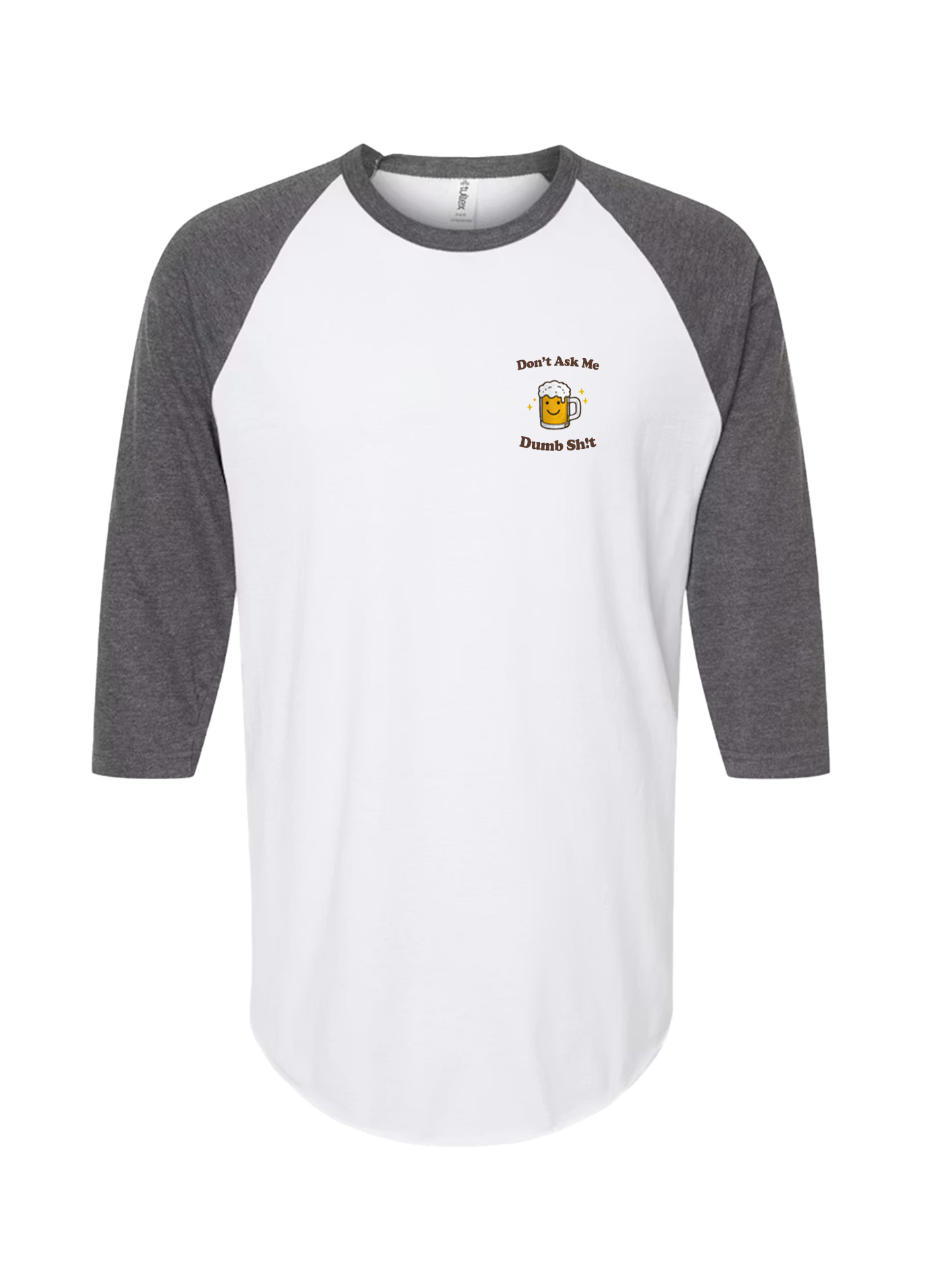 Unisex Fine Jersey Raglan Tee - Dumb Sh!t - Image 5