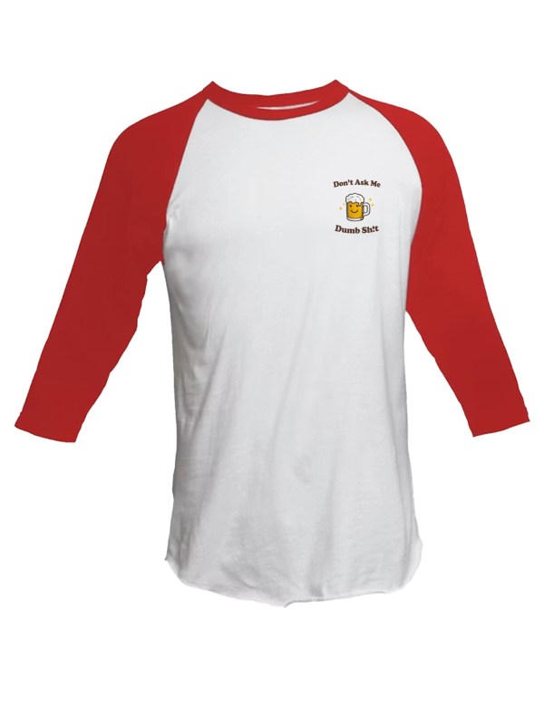 Unisex Fine Jersey Raglan Tee - Dumb Sh!t