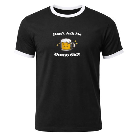 Unisex Fine Jersey Ringer Tee - Dumb Sh!t