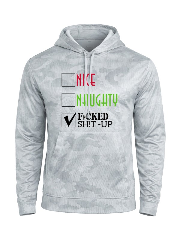 CamoHex Fleece Hooded Pullover - F'#cked Sh!t Up