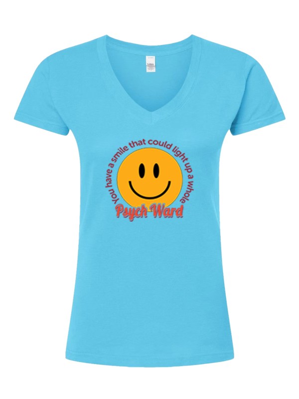 Women's Slim Fit Fine Jersey V-Neck - Psych Ward