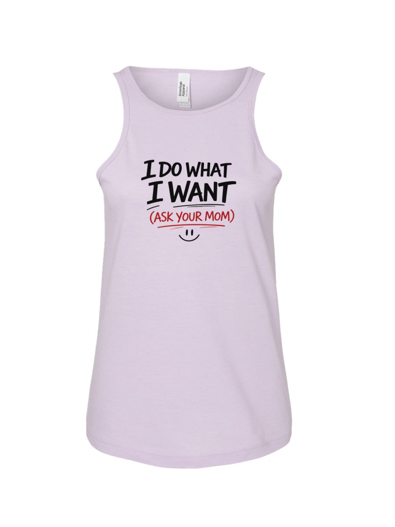 Ladies' CVC Racerback Tank - Ask Your Mom
