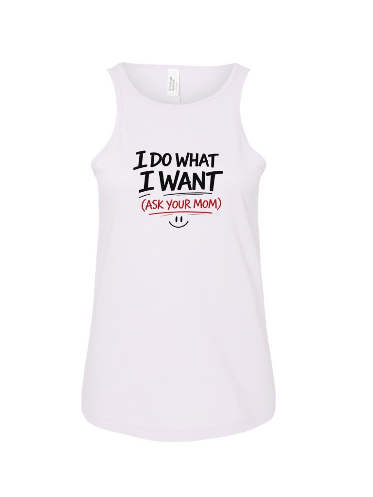 Ladies' CVC Racerback Tank - Ask Your Mom