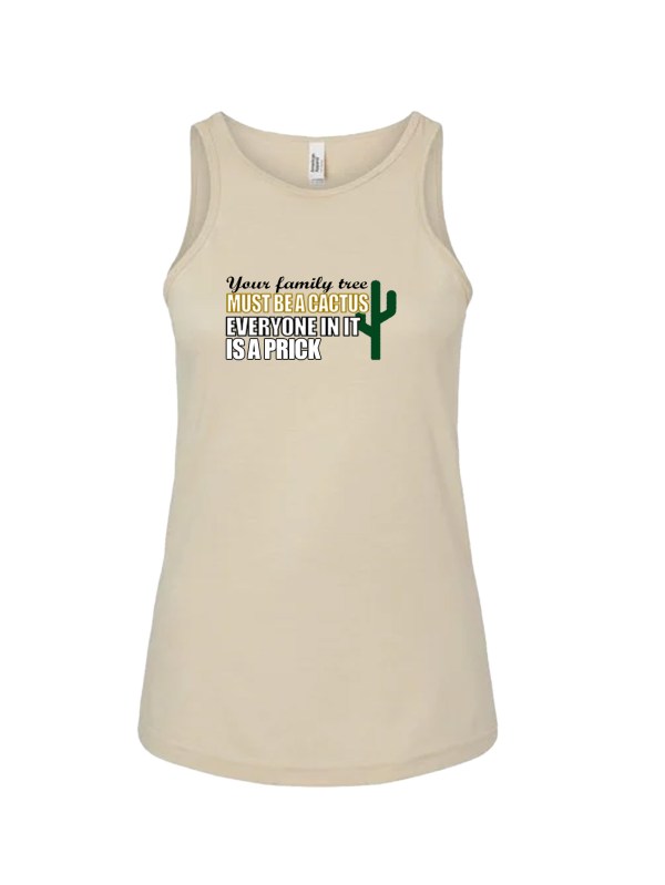 Ladies' CVC Racerback Tank - Cactus Prick