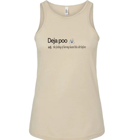 Ladies' CVC Racerback Tank - Dictionary Poo