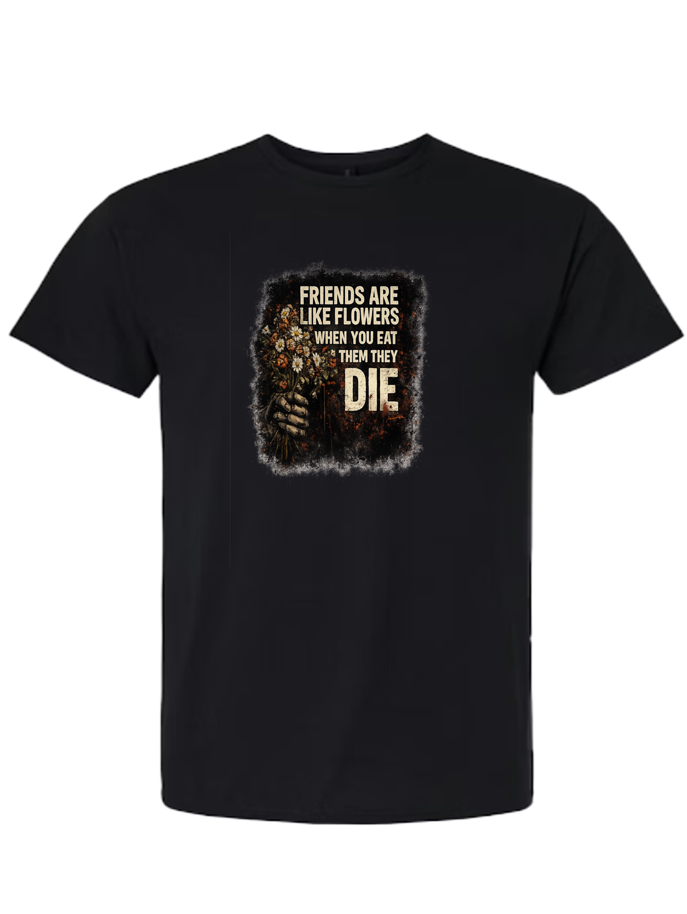 Light Cotton T-Shirt - Friends Flowers - Image 1