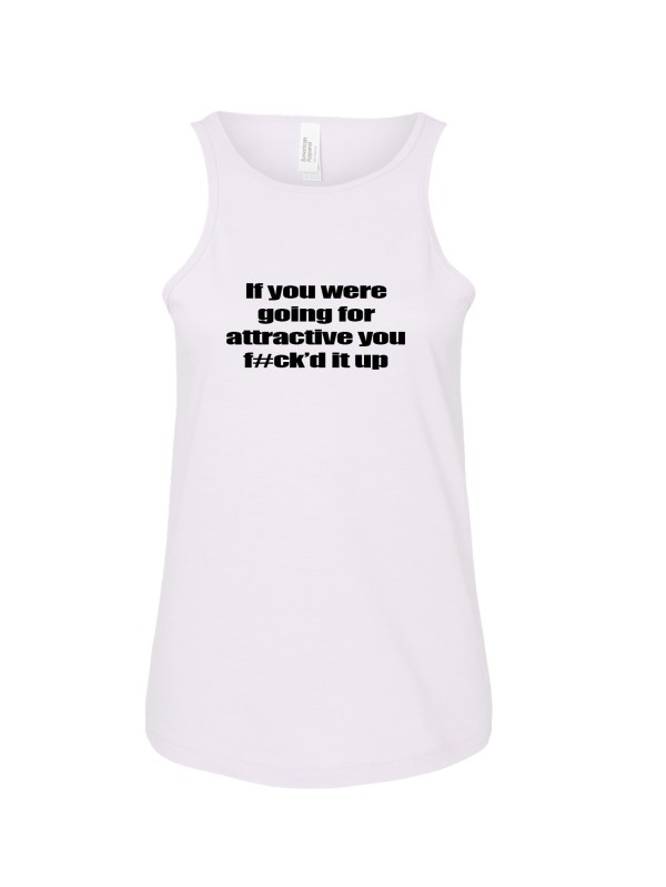 Ladies' CVC Racerback Tank - F#cked It Up