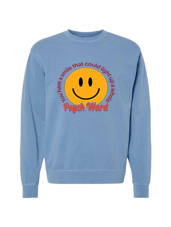 Unisex Pigment Dyed Crew Neck - Psych Ward