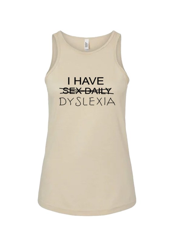 Ladies' CVC Racerback Tank - Dyslexia