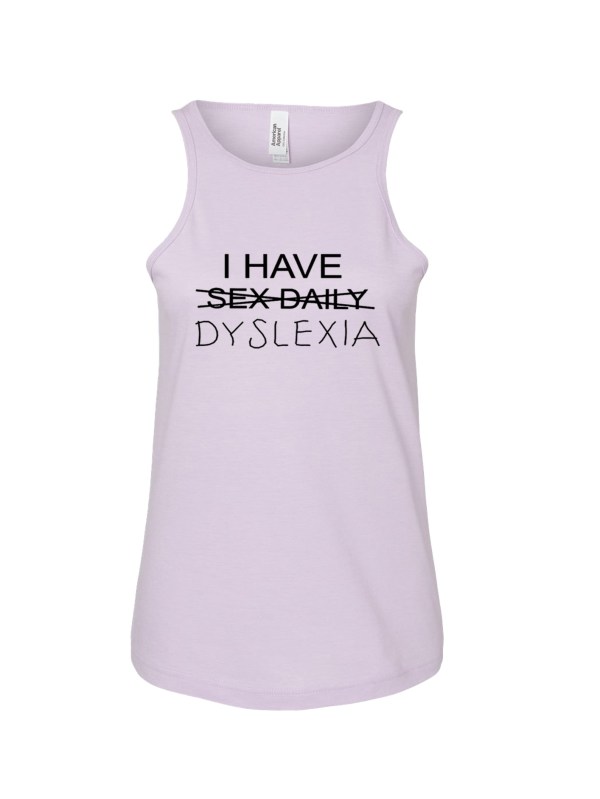 Ladies' CVC Racerback Tank - Dyslexia