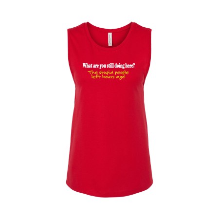 Women's Jersey Muscle Tank - Stupid People