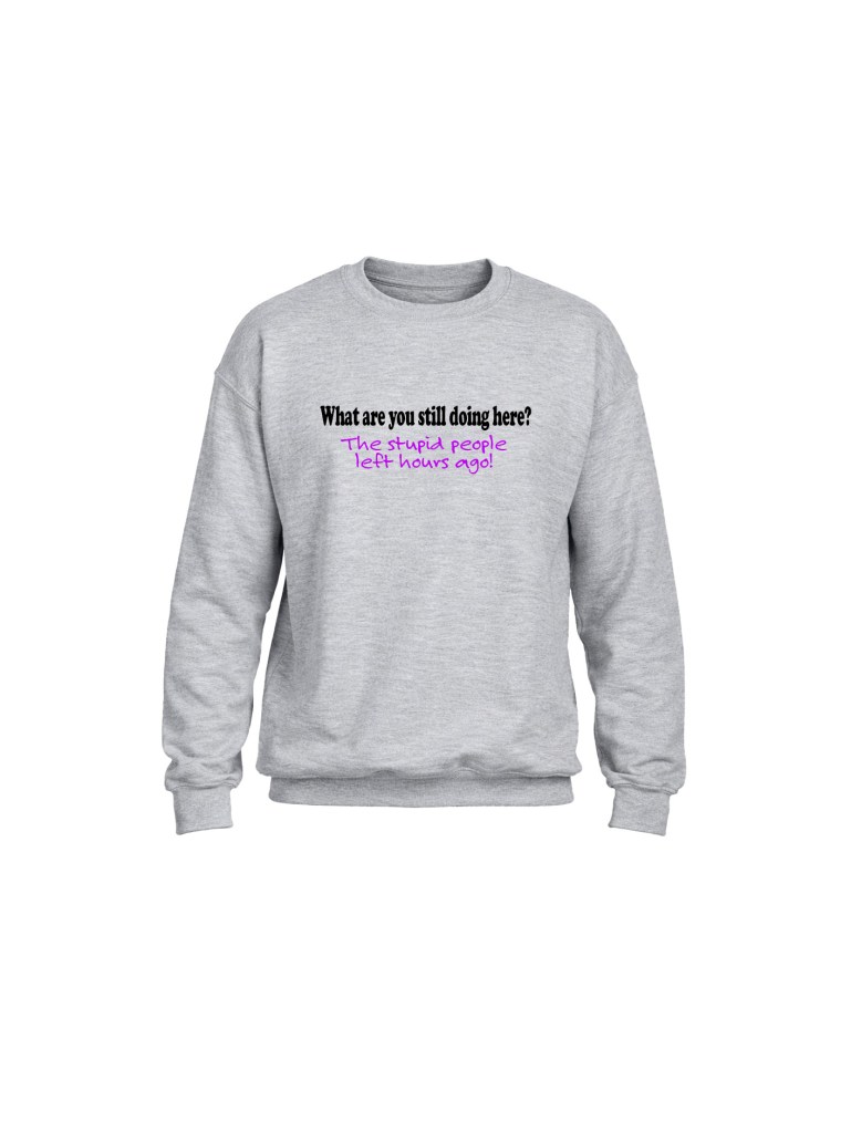 Heavy Blend Crewneck Sweatshirt- Stupid People