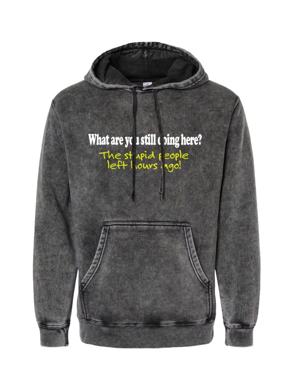 Independent Trading Midweight Mineral Wash Hoodie - Stupid People
