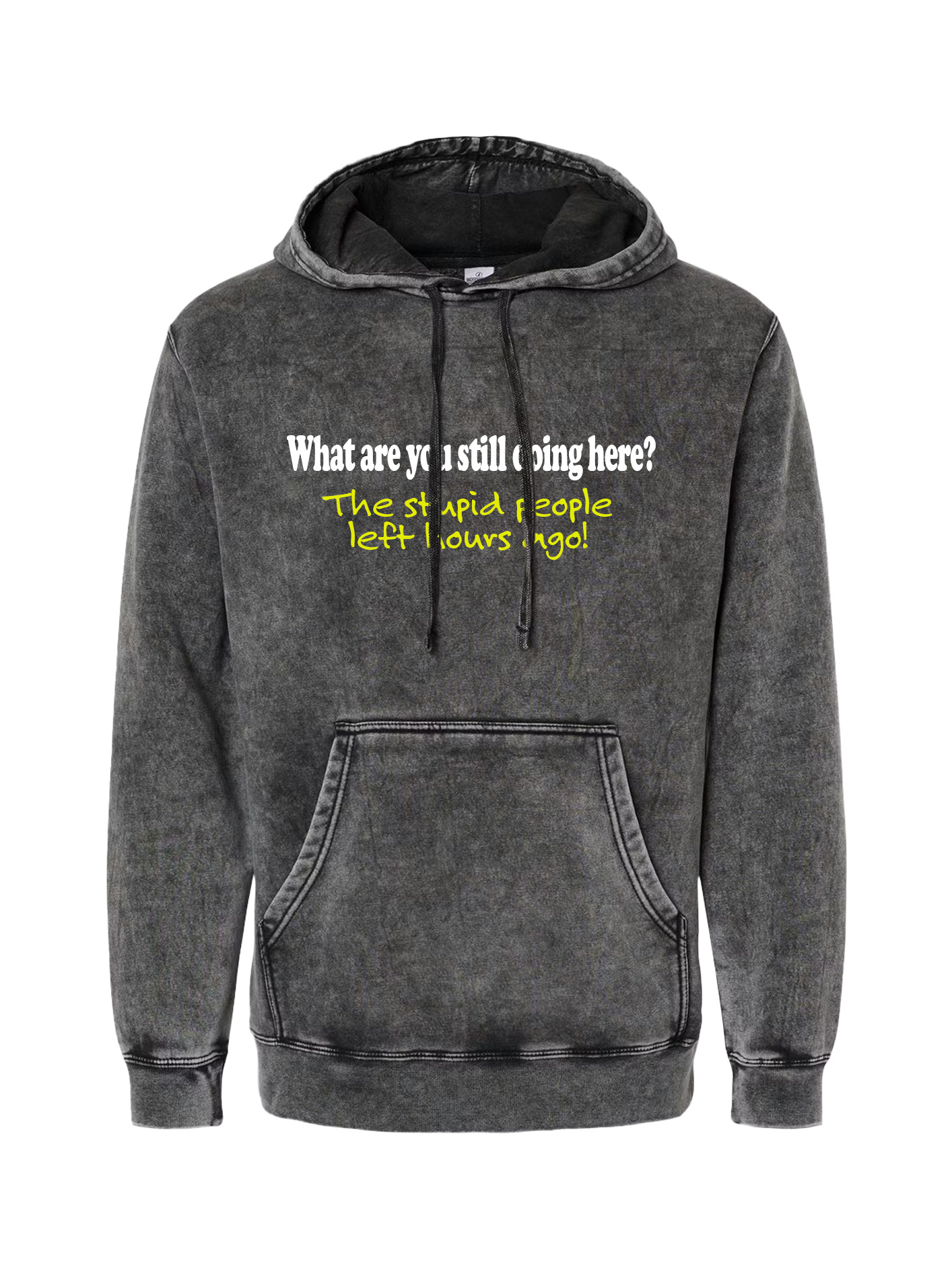 Independent Trading Midweight Mineral Wash Hoodie - Stupid People - Image 1