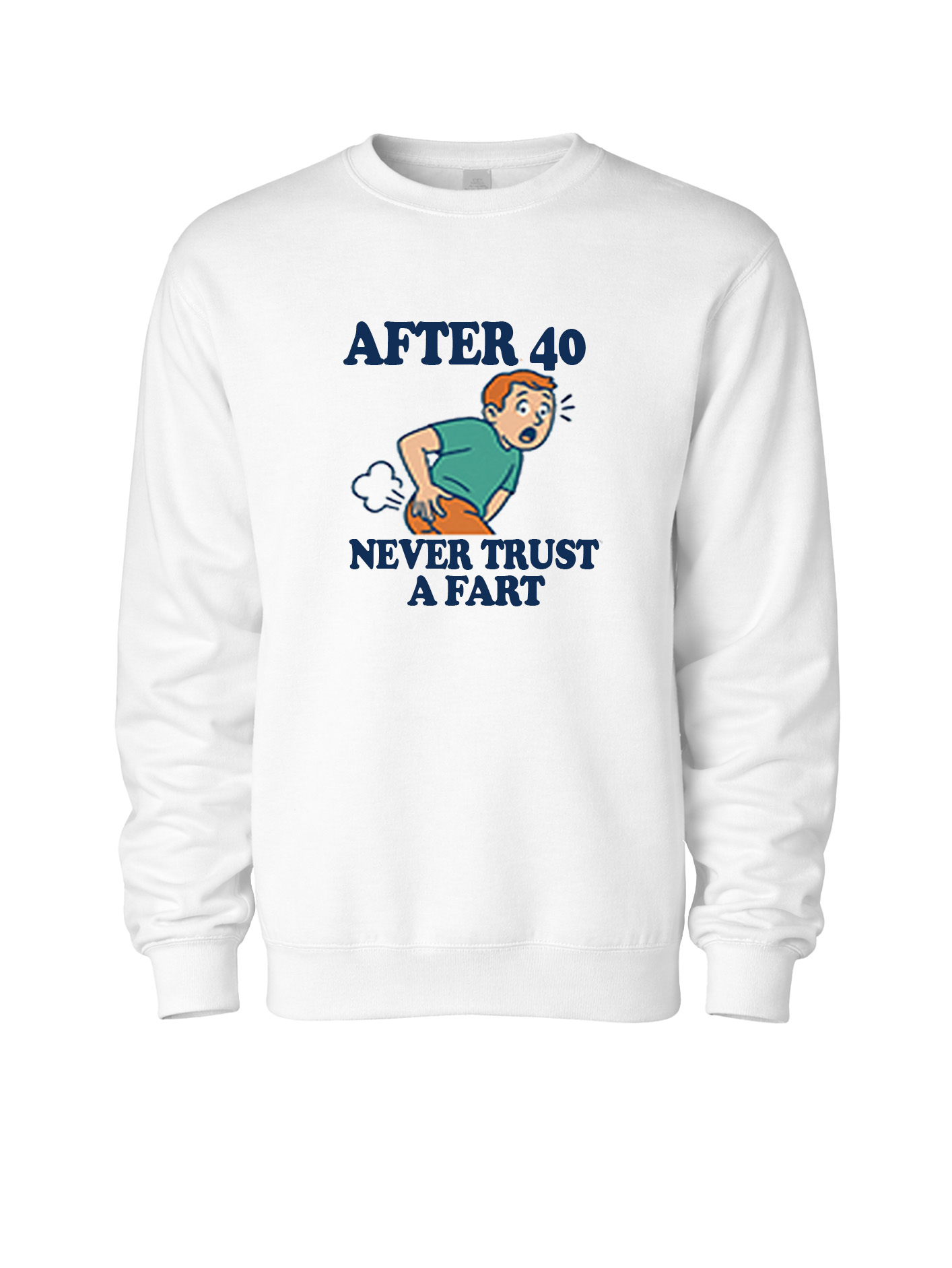 Unisex Midweight Crewneck Sweatshirt - Trust a Fart - Image 4
