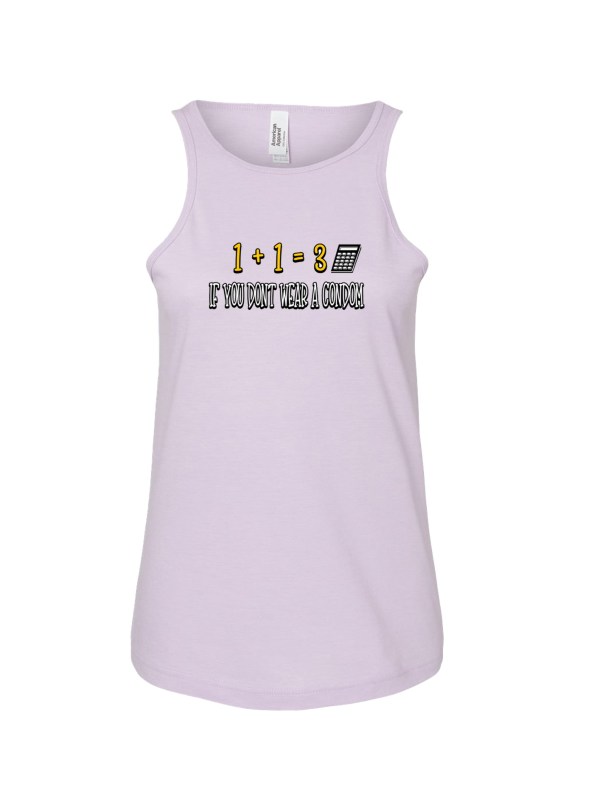 Ladies' CVC Racerback Tank - Wear a Condom