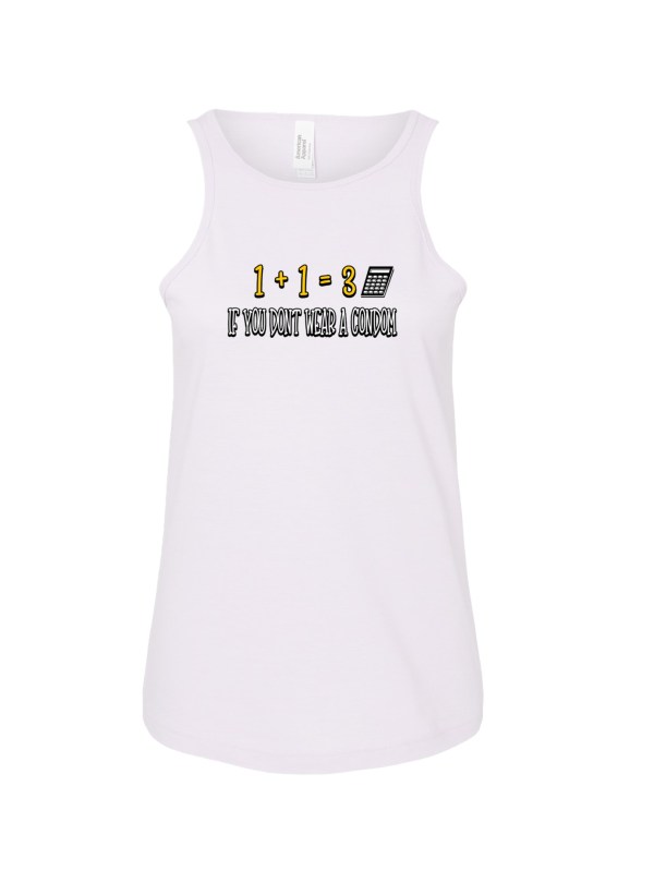 Ladies' CVC Racerback Tank - Wear a Condom