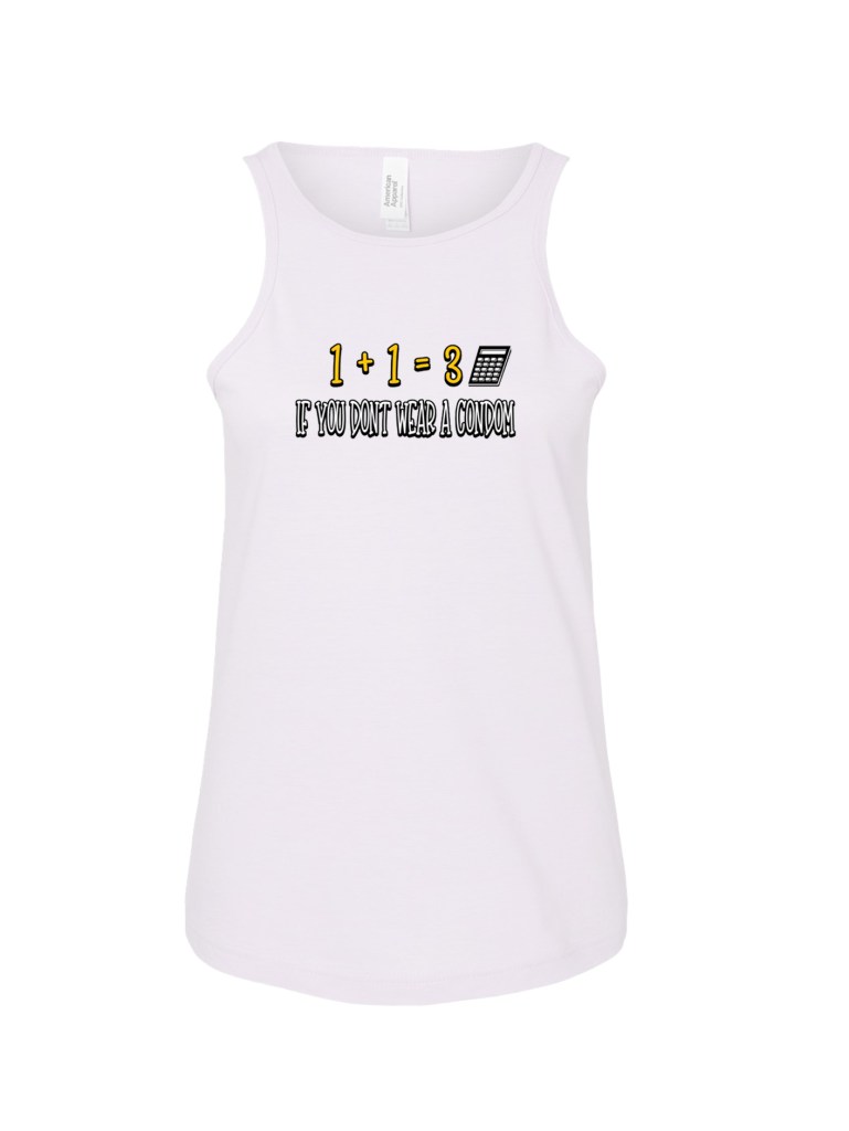 Ladies' CVC Racerback Tank - Wear a Condom
