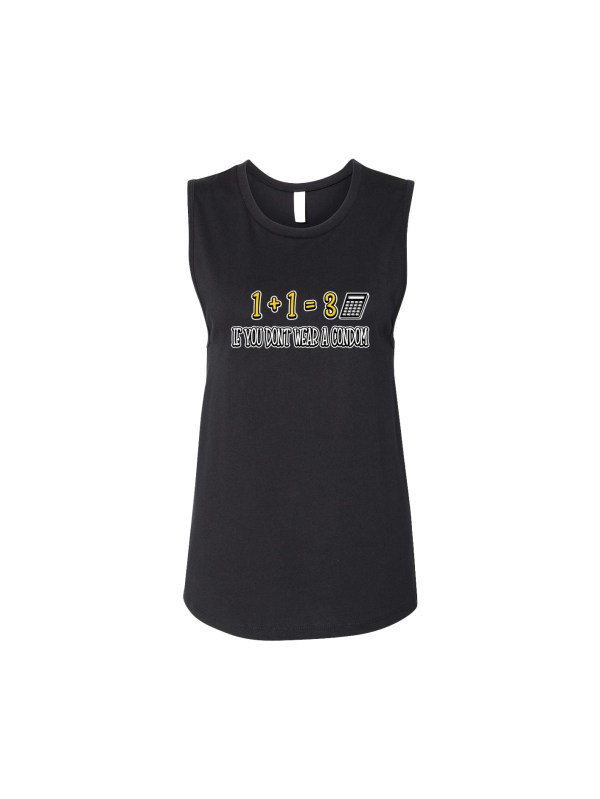Women's Jersey Muscle Tank - Wear a Condom