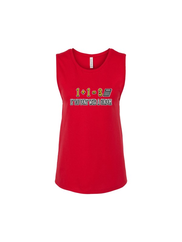 Women's Jersey Muscle Tank - Wear a Condom